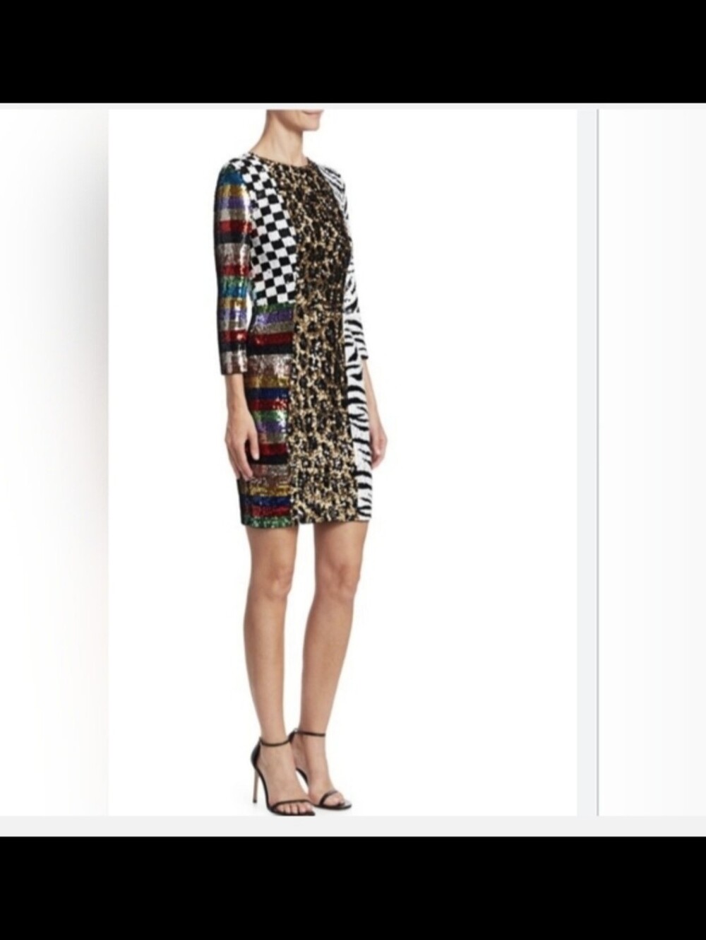 Alice + Olivia Jae Sequin Mini Dress Size 6 - Picture 6 of 16